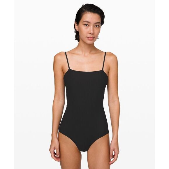 Lululemon Pool Play Full Bum One-Piece Black Size 8 - Picture 1 of 8